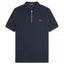 Mens Crepe Piqué Zip Neck Polo Shirt