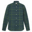 Mens Slim Fit Stretch Poplin Check Long Sleeve Shirt