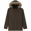 Mens Quilted Fur Trim Parka
