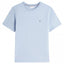 Mens Flag Embroidery Jersey Crew Neck T-Shirt