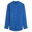 Mens Slim Fit Washed Pure Linen Long Sleeve Shirt