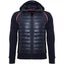 Mens Mixed Media Wool Zip Hooded Jacket
