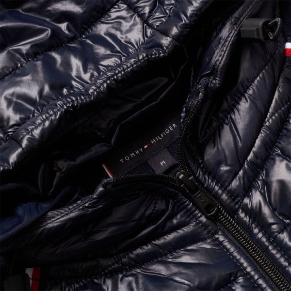 Mens Mixed Media Wool Zip Hooded Jacket
