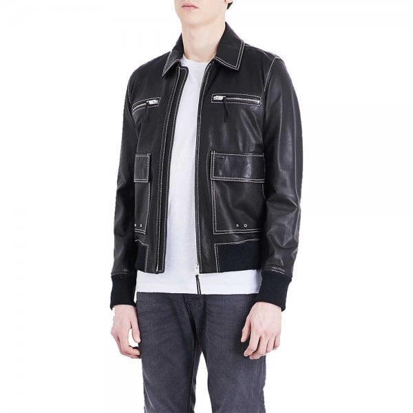 Mens L-Boom Leather Jacket