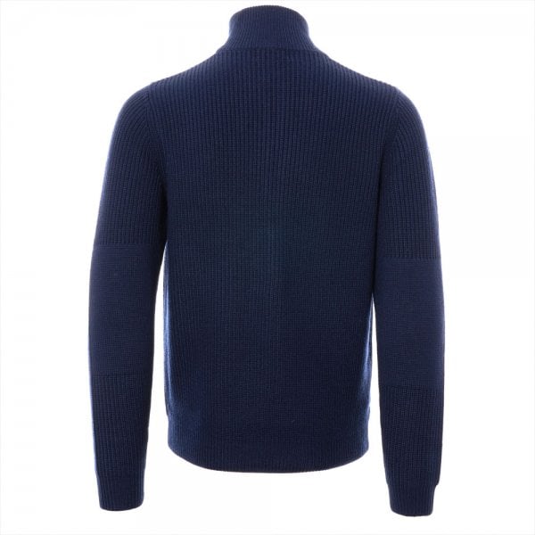 Mens Zip Thru Rib Cardigan