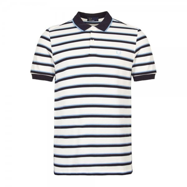 Mens M5572 Fine Stripe Pique Polo Shirt Main image