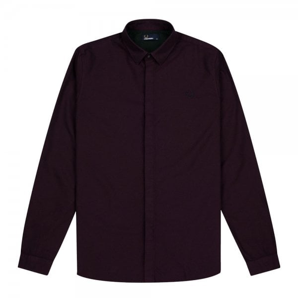 Mens Concealed Placket Oxford Shirt