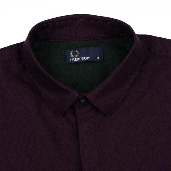 Mens Concealed Placket Oxford Shirt