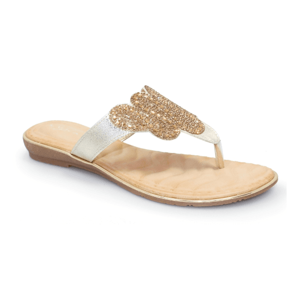 Womens Linara Glitz Toe Post Sandal Secondary image