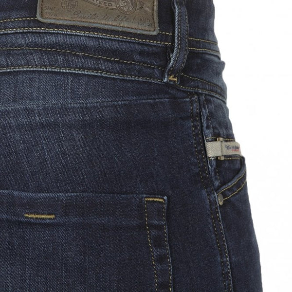 Mens Belther Regular Slim-Tapered Dark Blue Jeans
