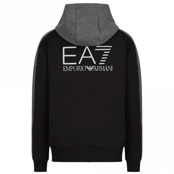 Mens Athletic Colour Block Hooded Sweatshirt Secondary image