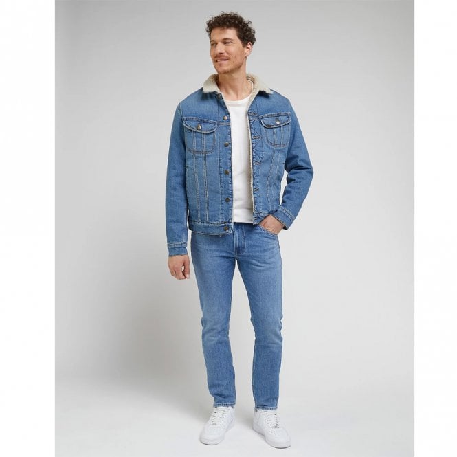 Mens Sherpa Denim Jacket