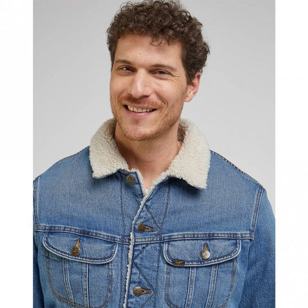 Mens Sherpa Denim Jacket