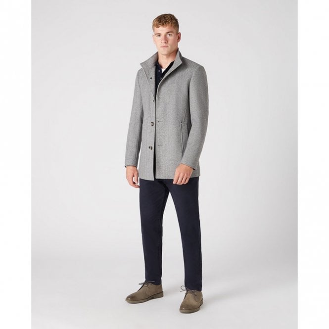 Mens Tapered Fit Wool-Rich Overcoat