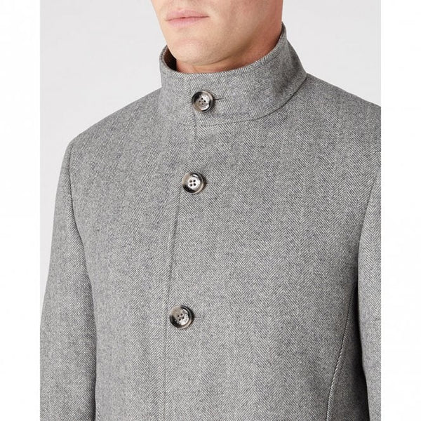 Mens Tapered Fit Wool-Rich Overcoat