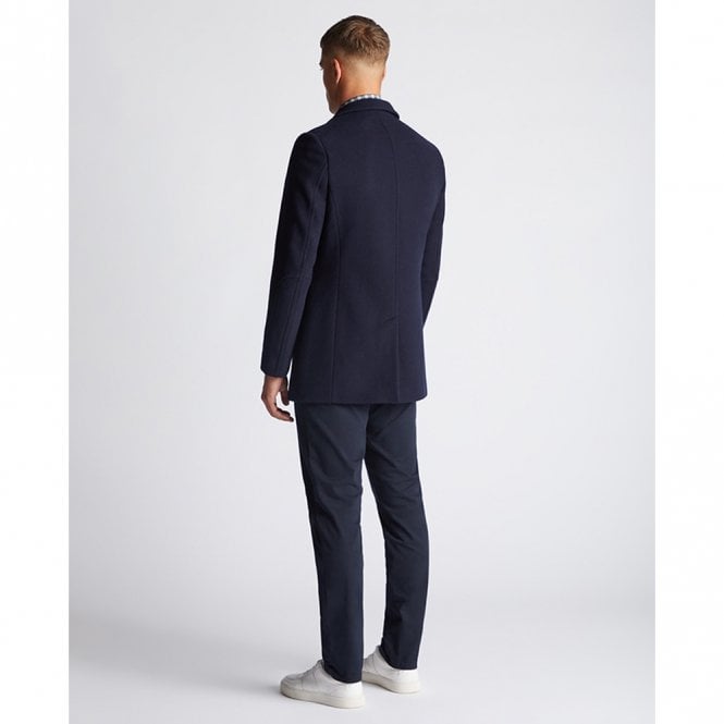 Mens Tapered Fit Wool-Rich Overcoat