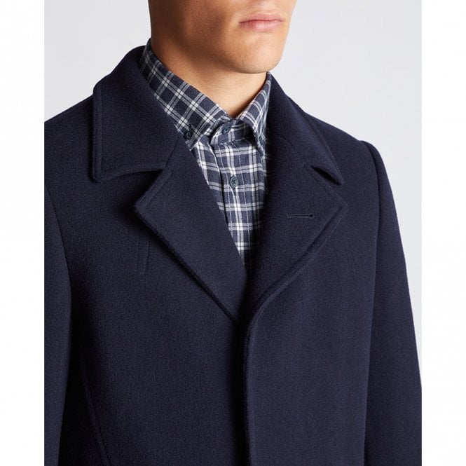 Mens Tapered Fit Wool-Rich Overcoat