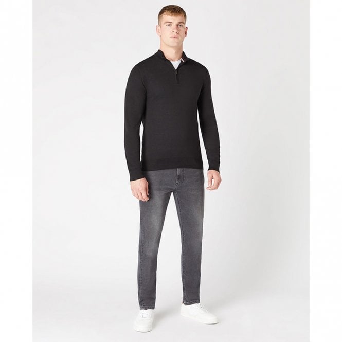 Mens Tapered Fit Merino Wool-Blend 1/2 Zip Sweater
