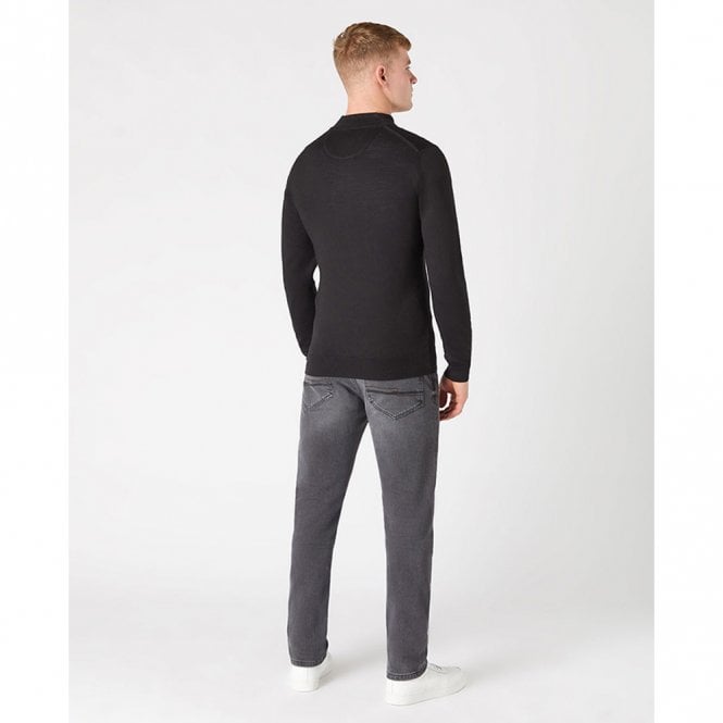 Mens Tapered Fit Merino Wool-Blend 1/2 Zip Sweater