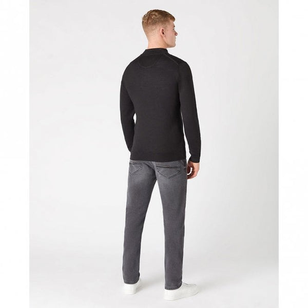 Mens Tapered Fit Merino Wool-Blend 1/2 Zip Sweater