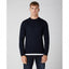 Mens Tapered Fit Merino Wool-Blend Crew Neck Sweatshirt