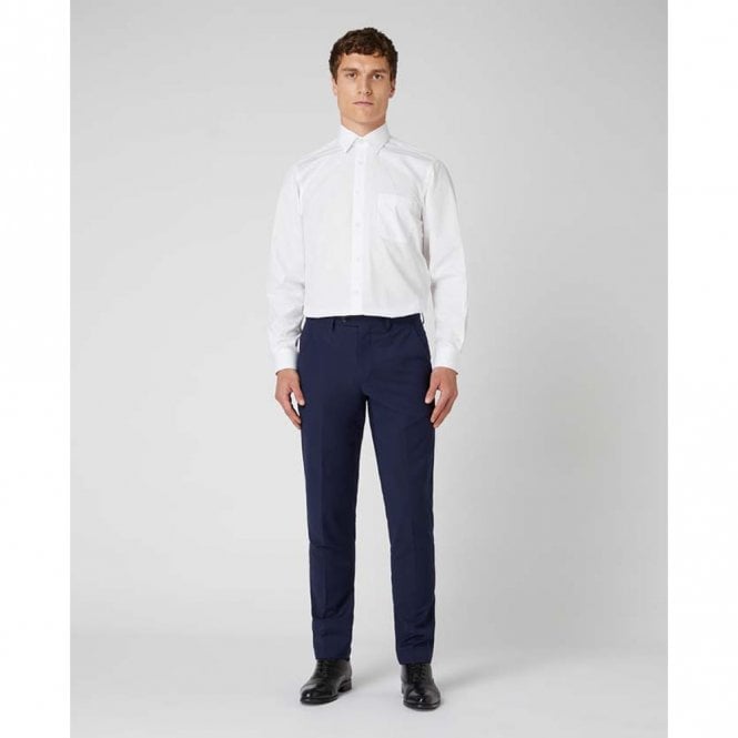 Mens Relaxed Fit Cotton-Blend Long Sleeve Shirt