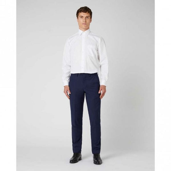 Mens Relaxed Fit Cotton-Blend Long Sleeve Shirt