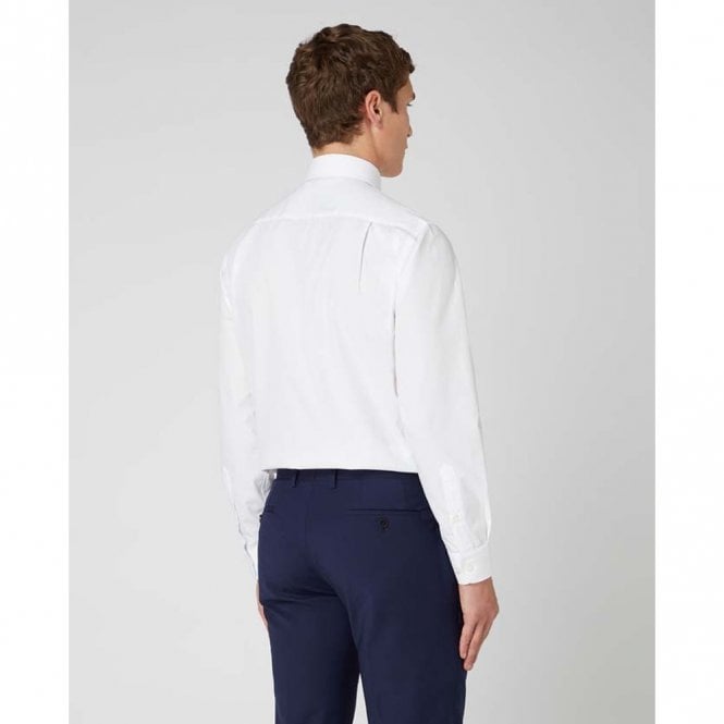 Mens Relaxed Fit Cotton-Blend Long Sleeve Shirt