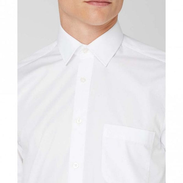 Mens Relaxed Fit Cotton-Blend Long Sleeve Shirt