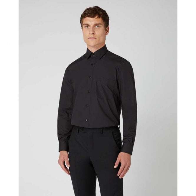 Mens Relaxed Fit Cotton-Blend Shirt
