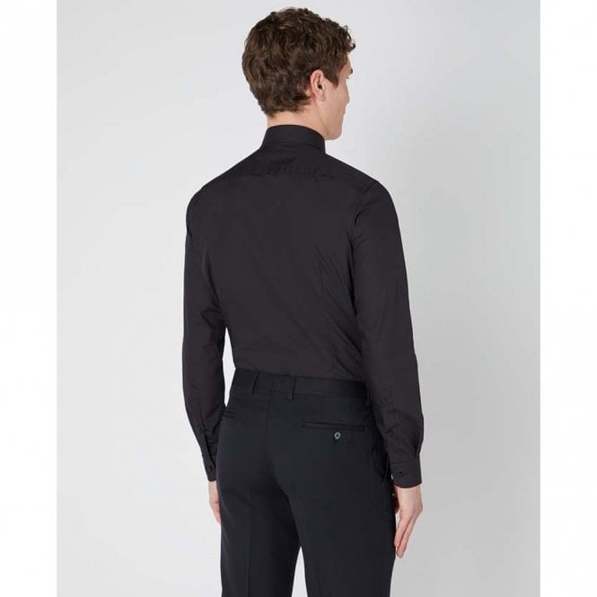 Mens Slim Fit Cotton-Blend Long Sleeve Shirt
