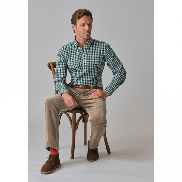Mens Regular Fit Camel Corduroy Trouser