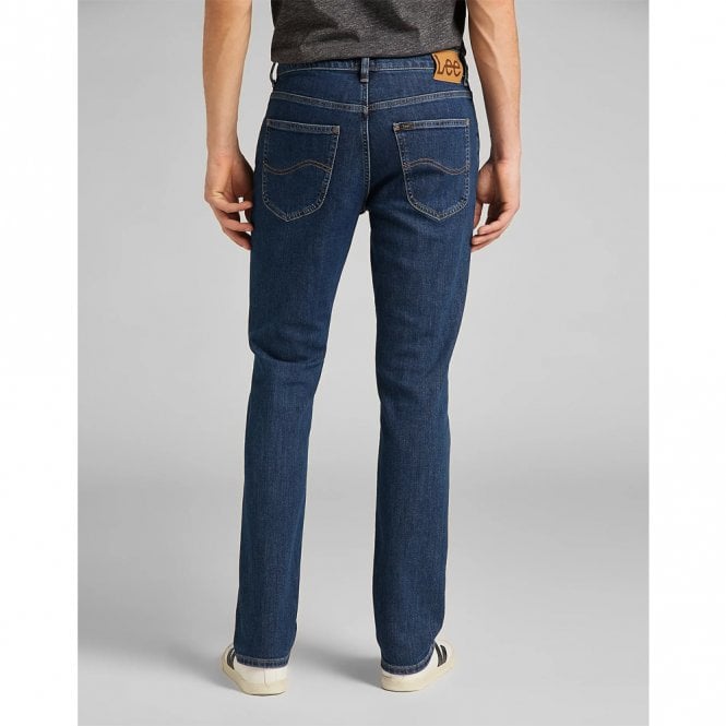 Mens Brooklyn Straight In Dark Stonewash Jeans
