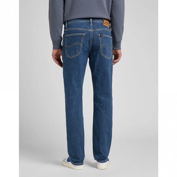 Mens Brooklyn Straight In Mid Stonewash Jeans