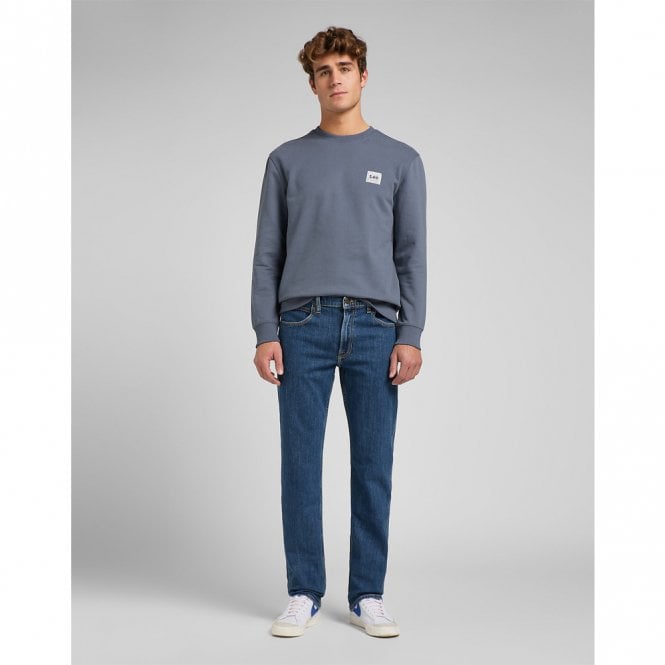 Mens Brooklyn Straight In Mid Stonewash Jeans
