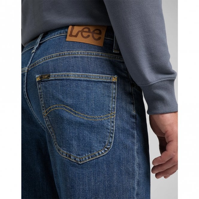 Mens Brooklyn Straight In Mid Stonewash Jeans