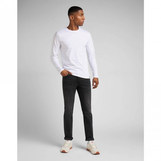 Mens Daren Zip Fly Low Stretch Asphalt Rocker Jeans