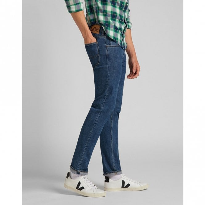 Mens Daren Mid Stone Wash Regular Straight Jeans