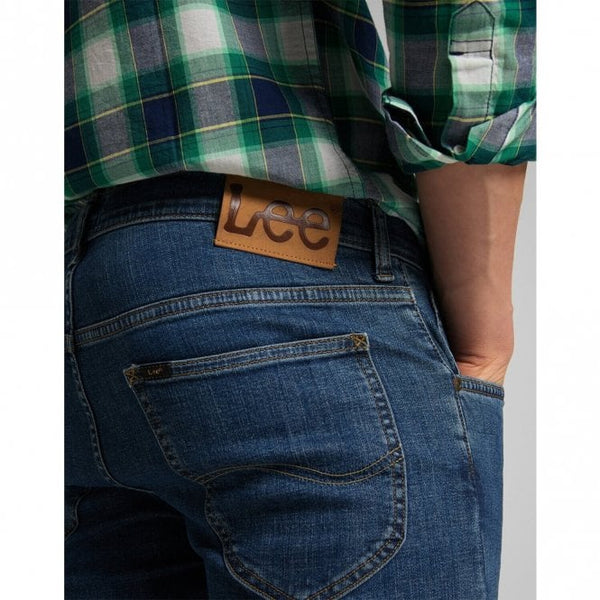 Mens Daren Mid Stone Wash Regular Straight Jeans