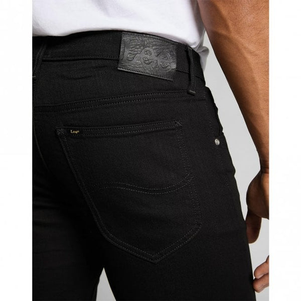 Mens Daren Zip Fly Low Stretch In Clean Black Jeans