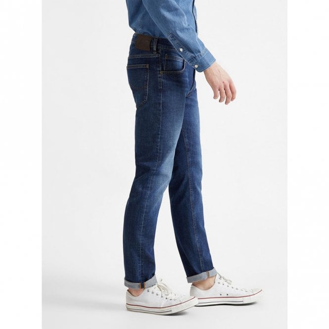 Mens Daren Regular Straight Mid Foam Blue Jeans