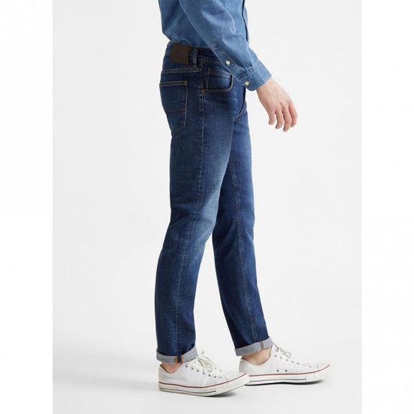 Mens Daren Regular Straight Mid Foam Blue Jeans