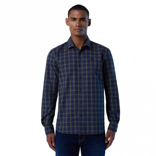 Mens Melange Checked Shirt