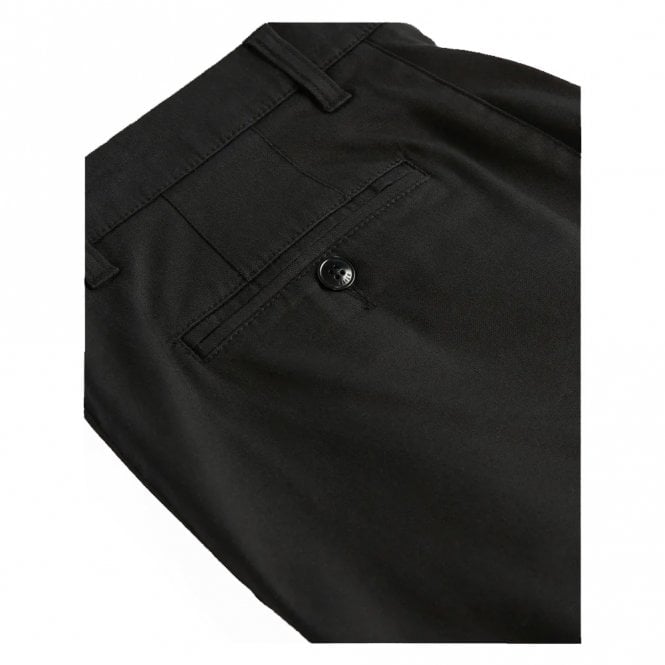 Mens Genbee Casual Relaxed Black Chino
