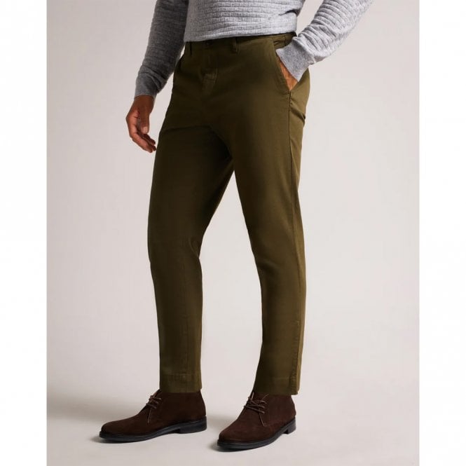 Mens Genbee Casual Relaxed Khaki Chino
