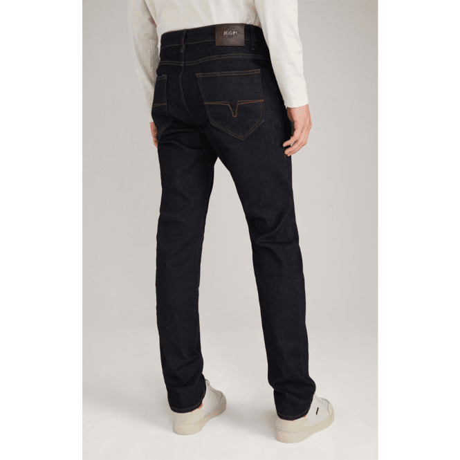 Mens Mitch Re-Flex Dark Blue Jeans