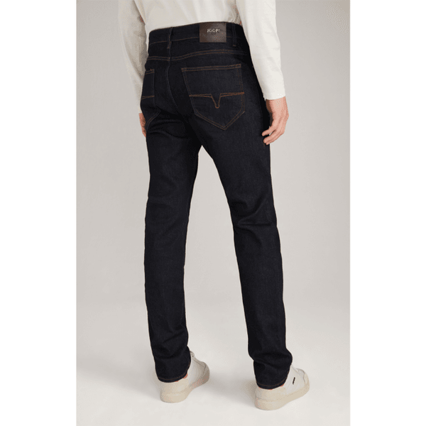 Mens Mitch Re-Flex Dark Blue Jeans