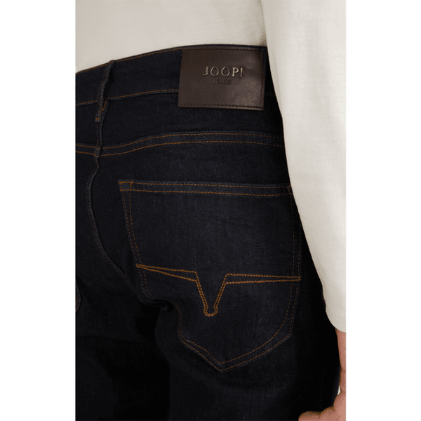 Mens Mitch Re-Flex Dark Blue Jeans