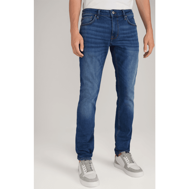 Mens Re-Flex Slim Fit Bright Blue Jeans Secondary image