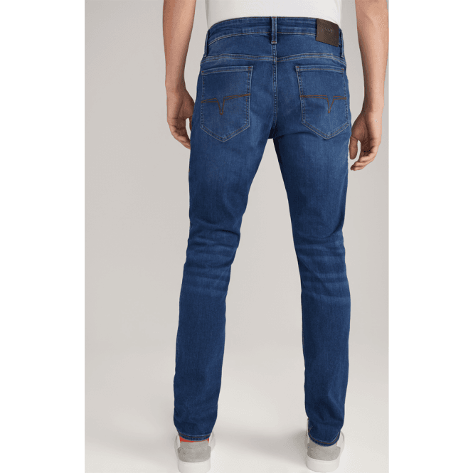 Mens Re-Flex Slim Fit Bright Blue Jeans